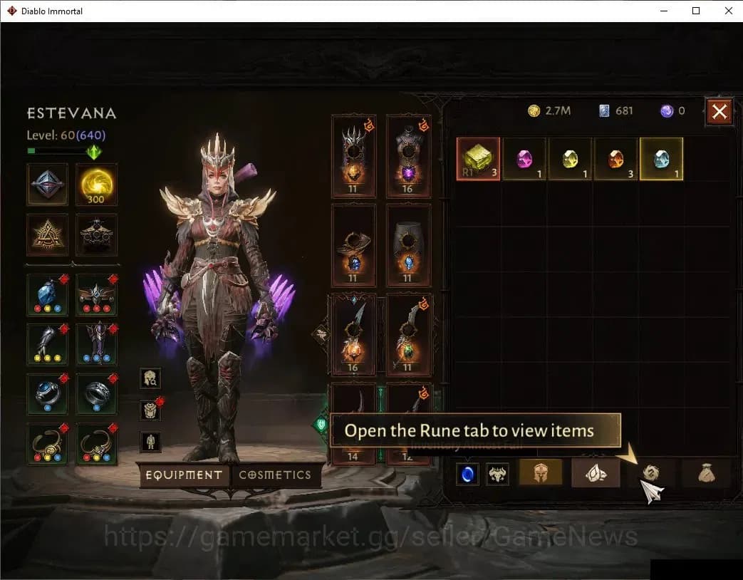 Diablo Immortal Accounts SEA=Verathiel|CS ON|Lv60(640)|Tempest|CR 39k|Reso image 6