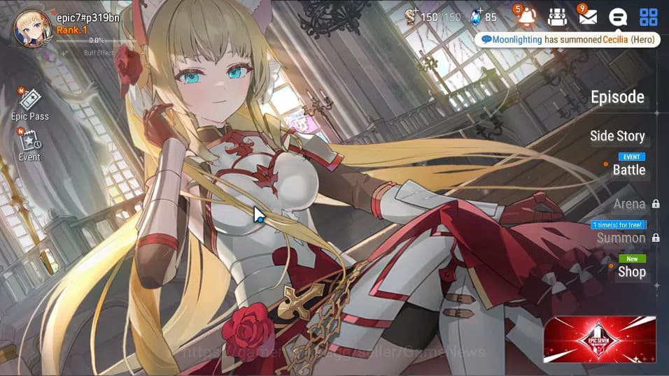 Epic Seven Accounts Global Unverif | Fresh Starter | Low Progress | 1 image 1