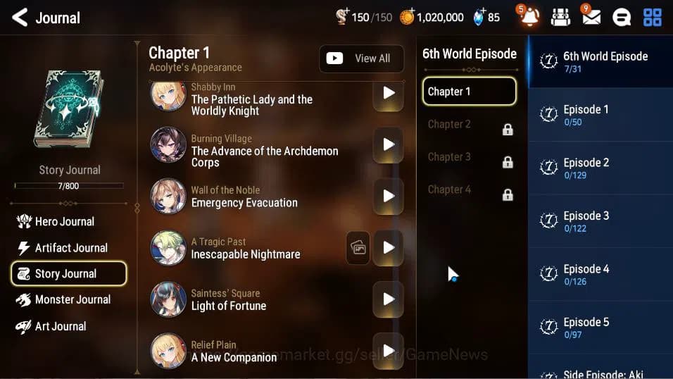 Epic Seven Accounts Global Unverif | Fresh Starter | Low Progress | 1 image 9