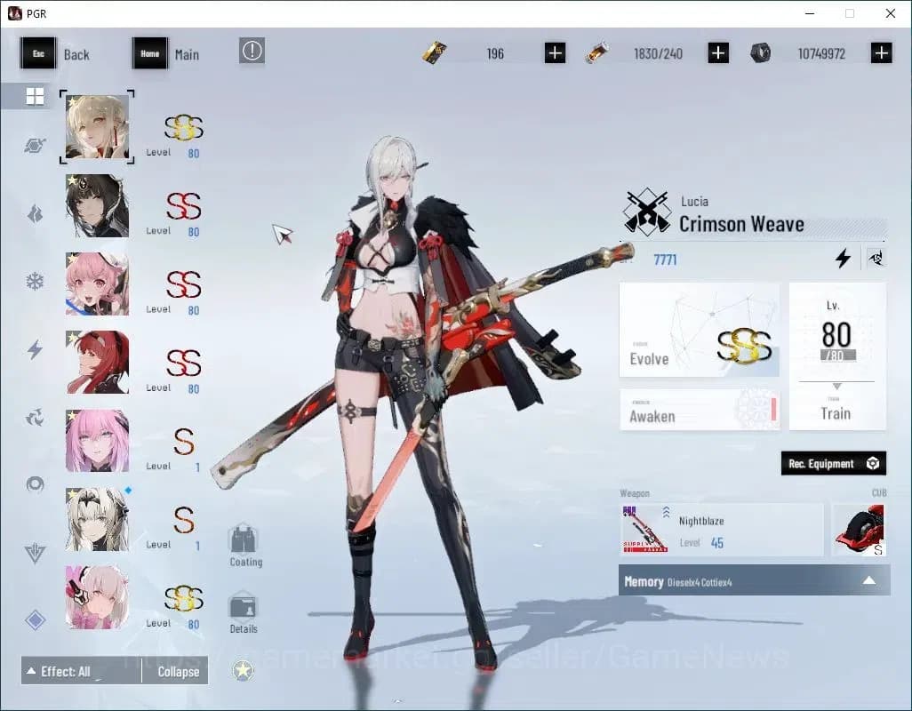 Punishing: Gray Raven Accounts Asia|Lv 94|[SSS LuciaCW,SS Qusukra,SS Ayla,SS Garn image 3