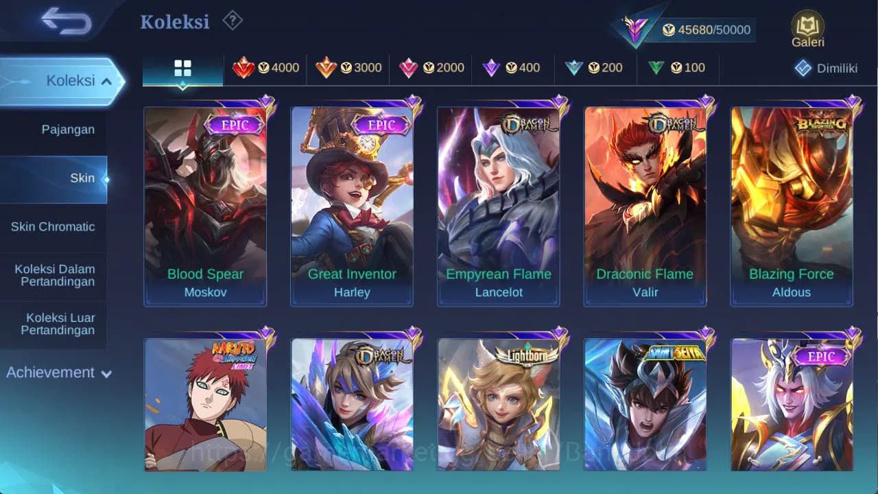 Mobile Legends: Bang Bang Accounts hero 131 skin 230+ cc yss, LB roger, saber freya, image 6