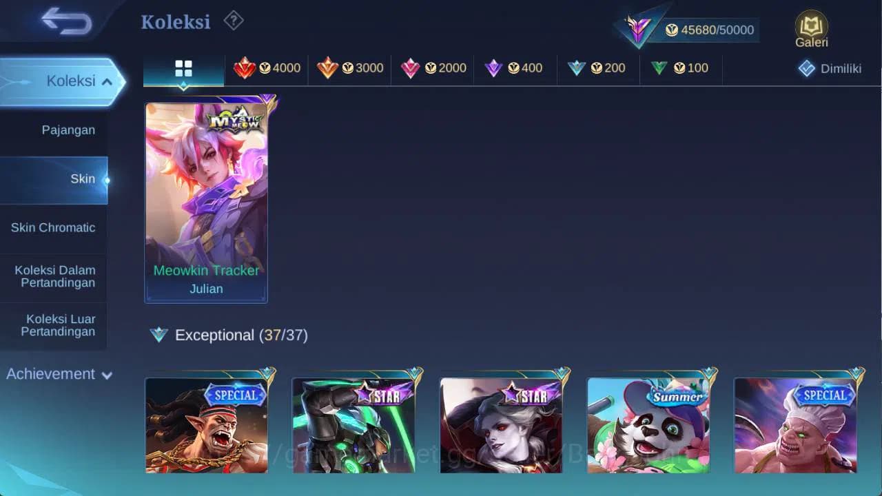 Mobile Legends: Bang Bang Accounts hero 131 skin 230+ cc yss, LB roger, saber freya, image 9