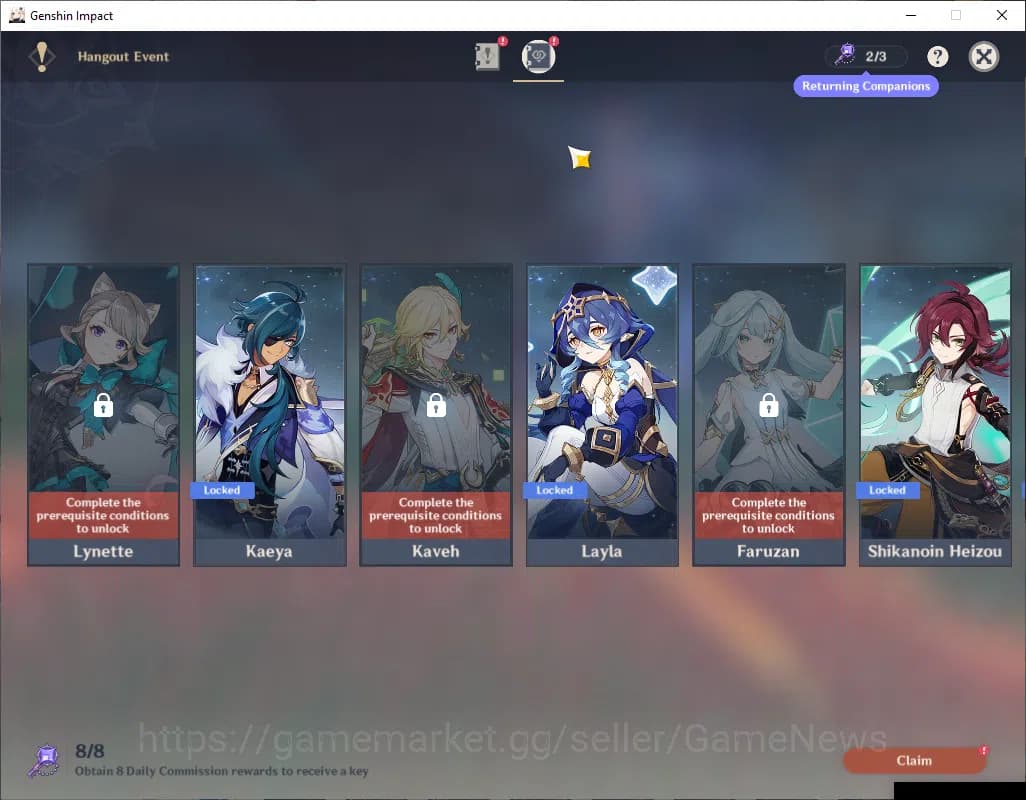 Genshin Impact Accounts ASIA|AR 50|2 Limited +1(*5Weapon)|Nahida,Ganyu|Mc image 13