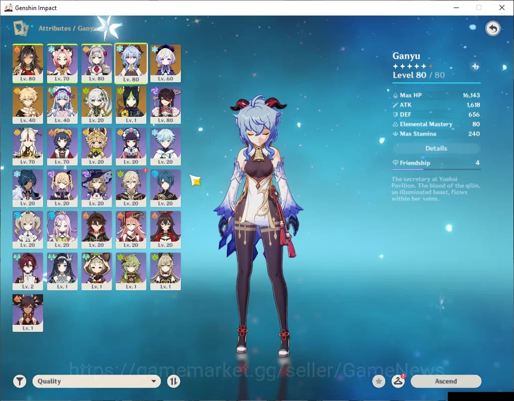 Genshin Impact Accounts ASIA|AR 50|2 Limited +1(*5Weapon)|Nahida,Ganyu|Mc image 3