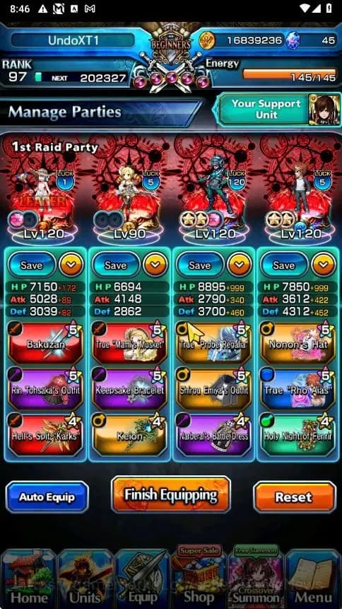 Grand Summoners Accounts Global|Rank 97|21 Ascend+4 TW|[Inumuta,Emiya,LuvRi image 3