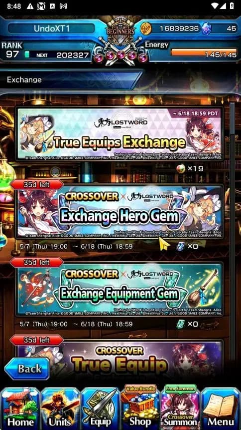 Grand Summoners Accounts Global|Rank 97|21 Ascend+4 TW|[Inumuta,Emiya,LuvRi image 9