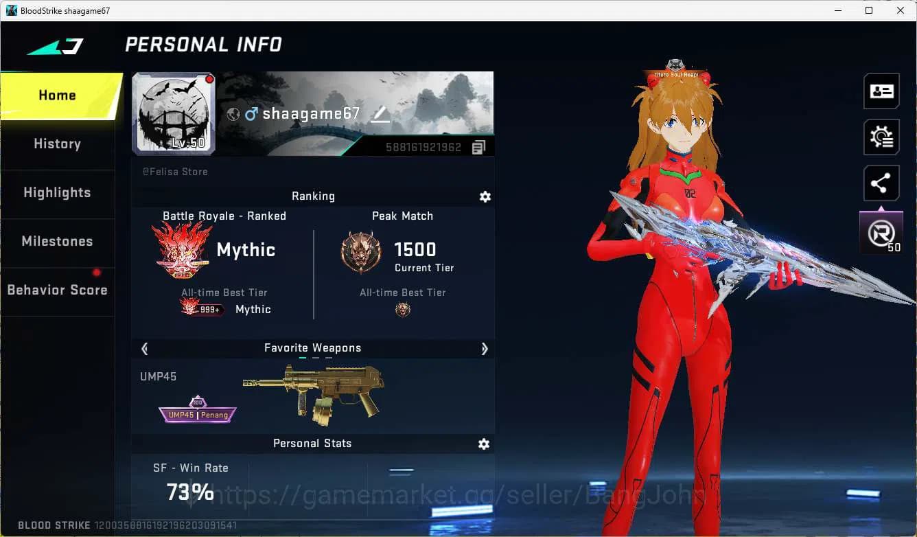 Blood Strike Accounts ASIA | Eternal M4, Eternal KAG, EVO Scar, Eternal image 1