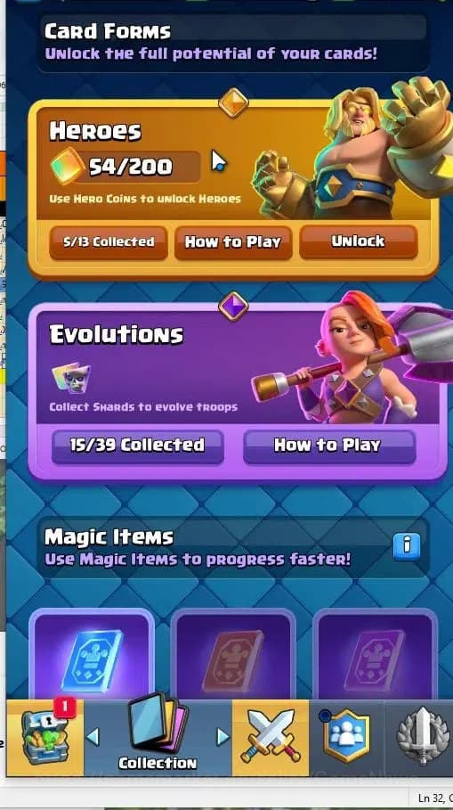 Clash Royale Accounts Lv 57|KTL 15|Trophy 11399|Card 129|15 EVO,5 Hero,8 image 5