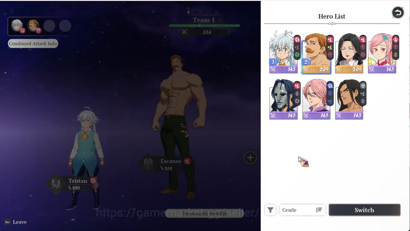 The Seven Deadly Sins: Origin Accounts EUROPE|Fresh Starter Lvl 2|2 SSR|Escanor, Guila & image 5