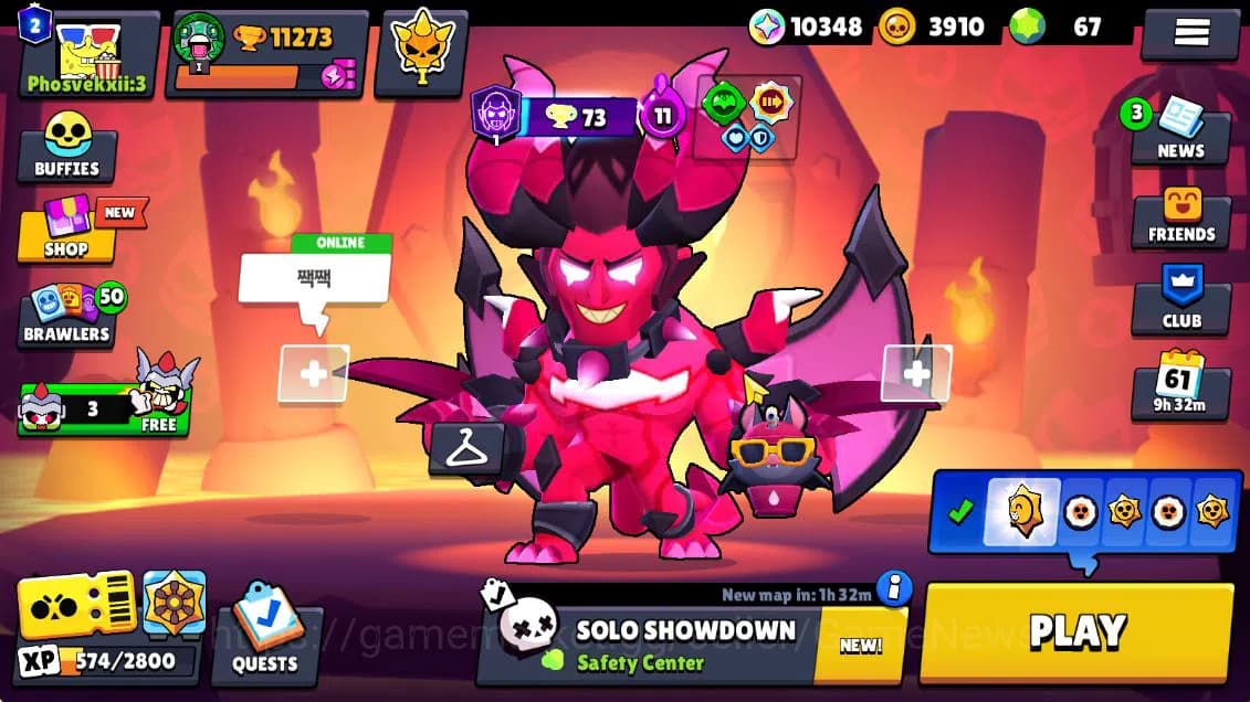 Brawl Stars Accounts Lv15|11273 Trophy|64 Brawler 9 Max Lv|1 Hypch [Dev image 1