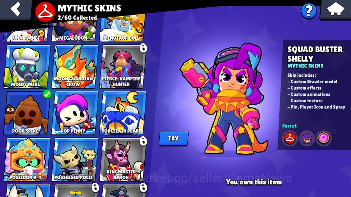 Brawl Stars Accounts Lv15|11273 Trophy|64 Brawler 9 Max Lv|1 Hypch [Dev image 18