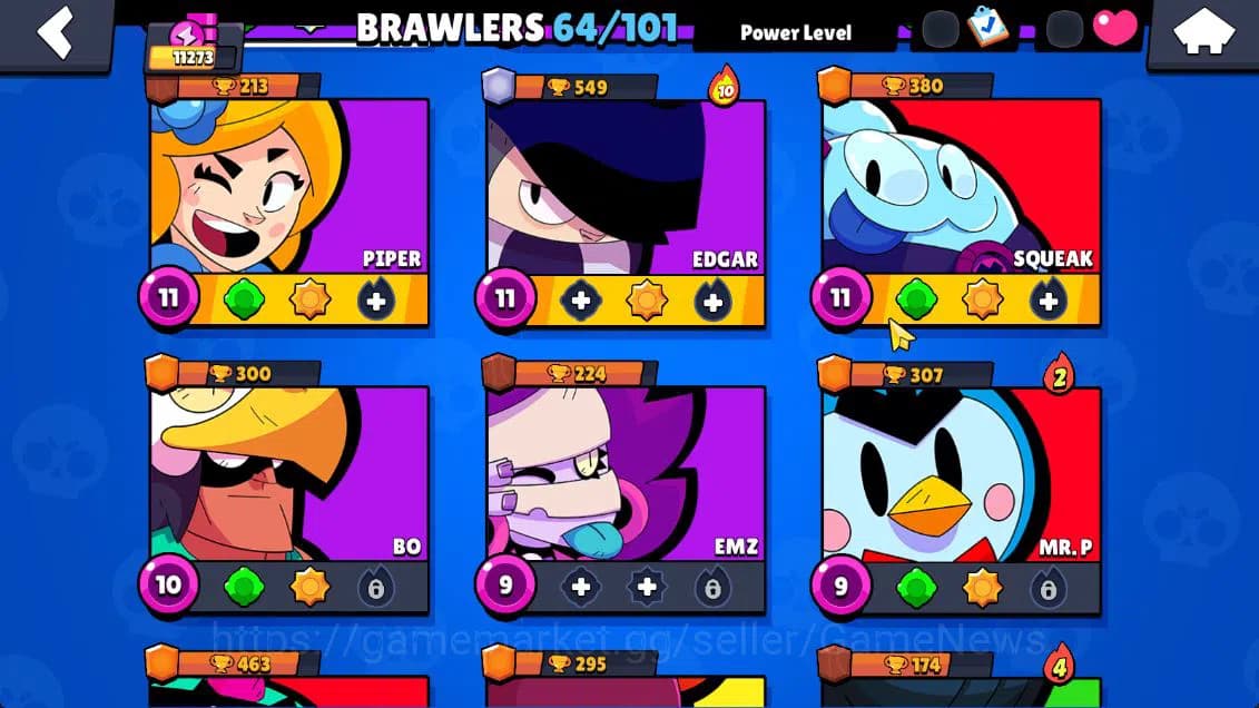 Brawl Stars Accounts Lv15|11273 Trophy|64 Brawler 9 Max Lv|1 Hypch [Dev image 7