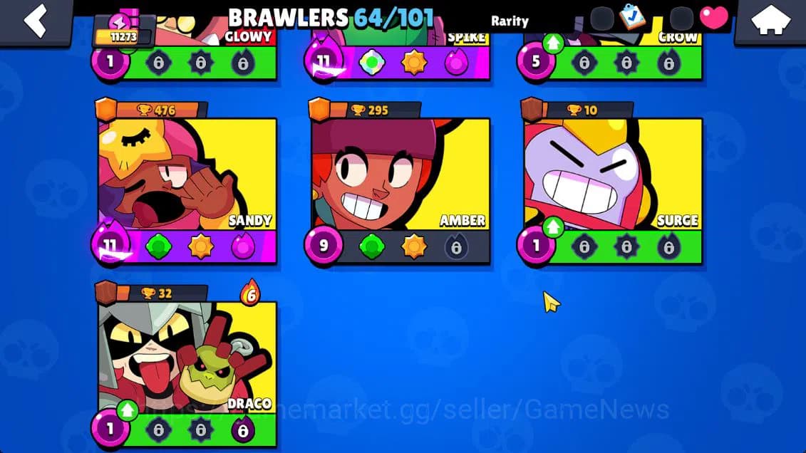 Brawl Stars Accounts Lv15|11273 Trophy|64 Brawler 9 Max Lv|1 Hypch [Dev image 8
