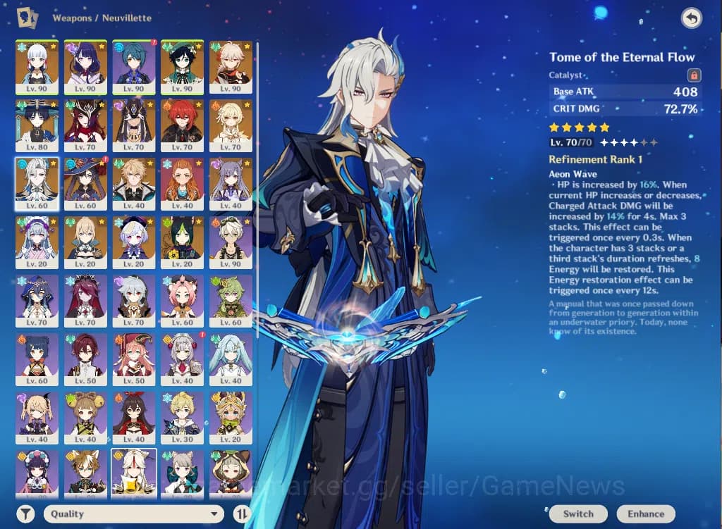 Genshin Impact Accounts ASIA|AR 57|9 Limited+4(*5WEP)|(Neuvillete,Ayaka)+S image 19