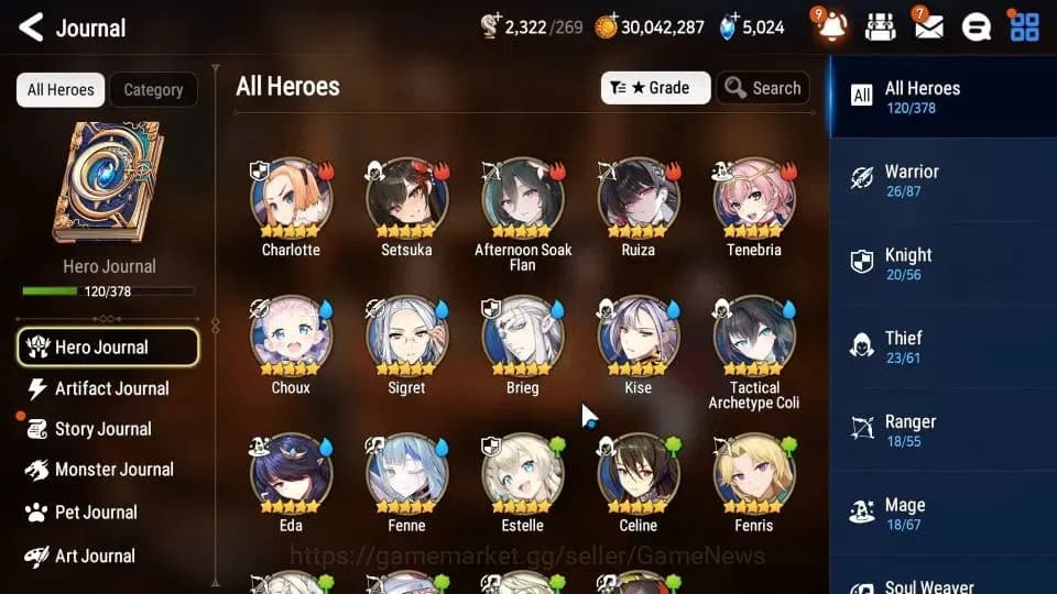 Epic Seven Accounts GLOBAL Unverif|New Era|8 ML(NM Luna,Monarch OTS Is image 7