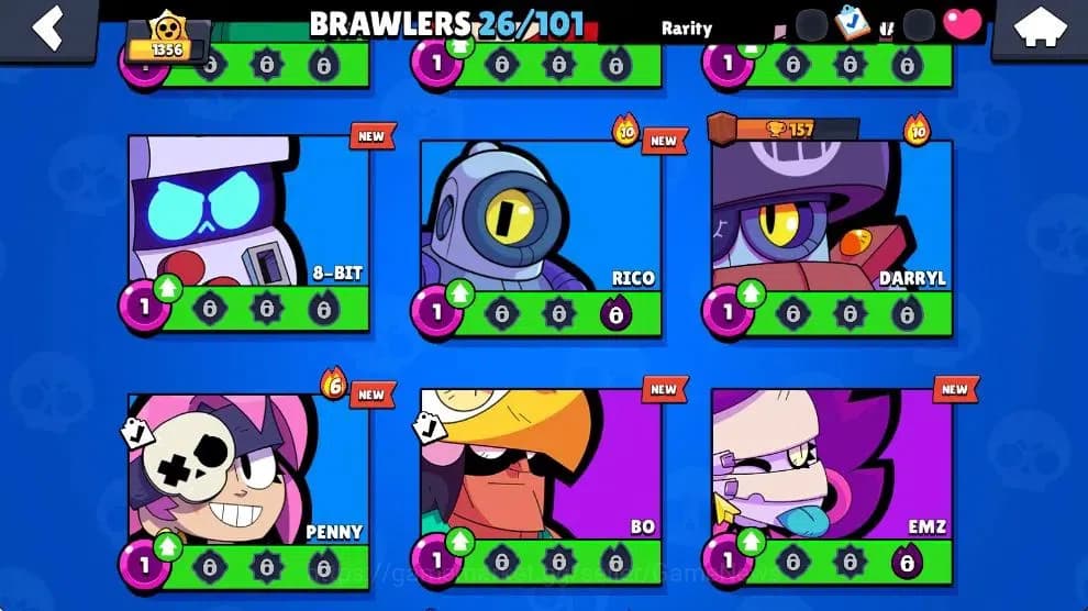 Brawl Stars Accounts 1356 Trophy|8K Bling 139 Gem|26 Brawlers 3 Max Lvl image 6