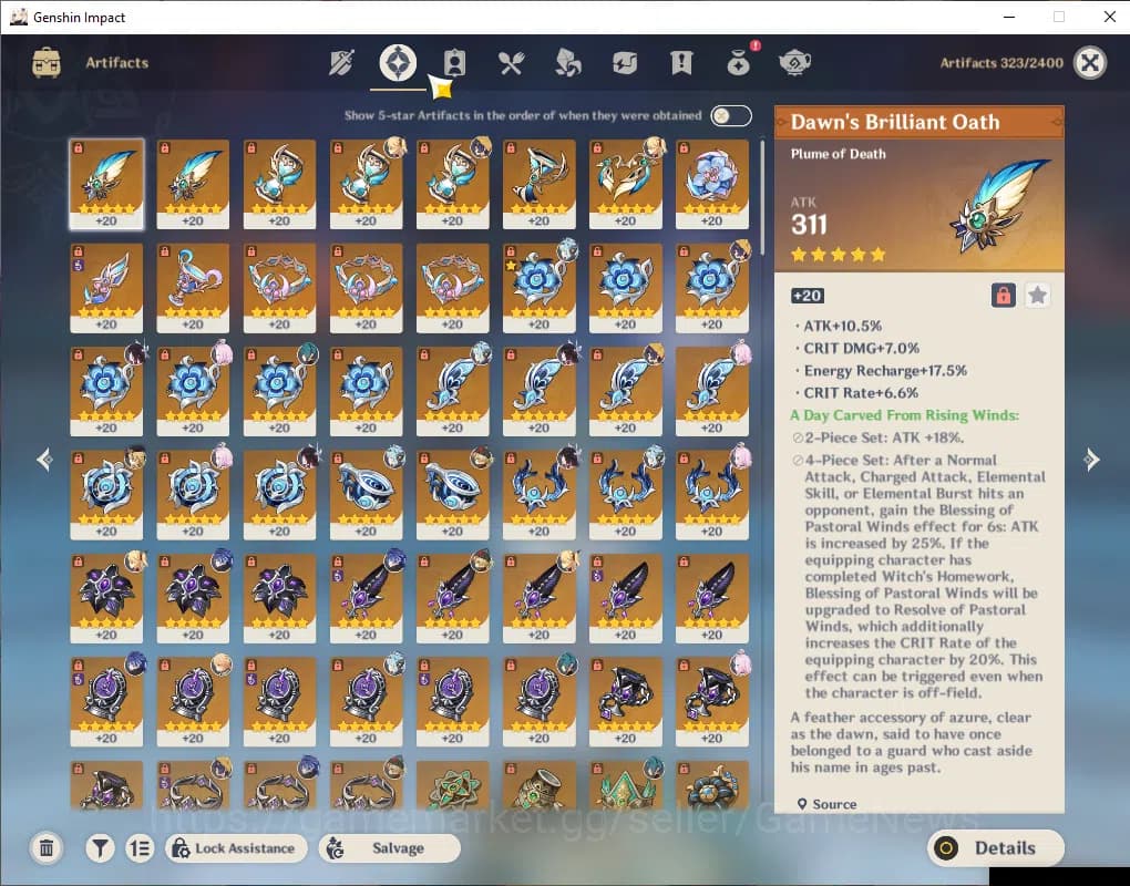Genshin Impact Accounts ASIA|AR59|Prime Team Flins|7Limited+4(*5Weapon)|Fl image 11