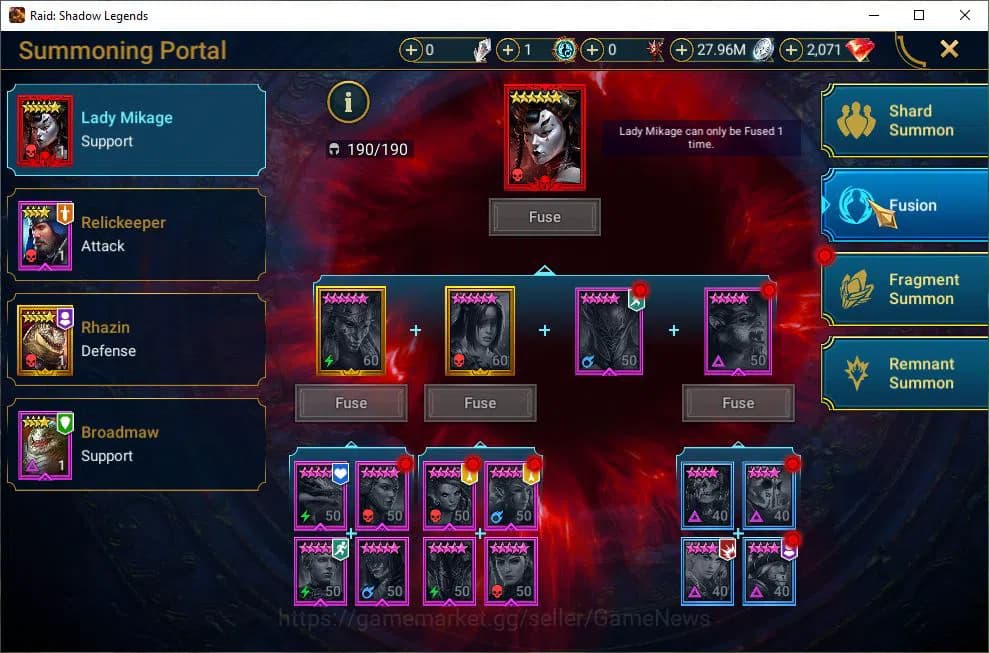 Raid: Shadow Legends Accounts Lv63 1,8M Power|1 Mythic(Arbais)|39 Legend(Ninja,D image 10