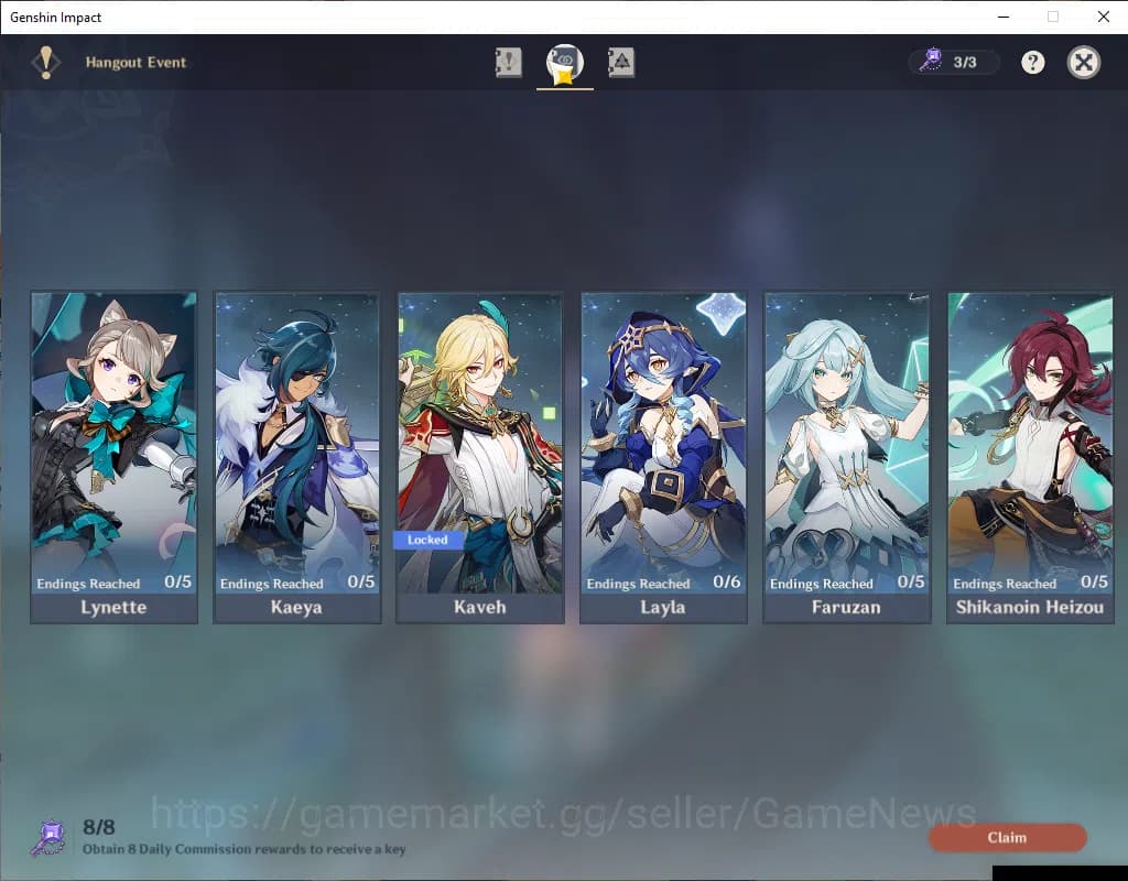 Genshin Impact Accounts ASIA|AR 58|11 Limited+7(*5Wep)|(Mavuika,Wanderer,A image 13