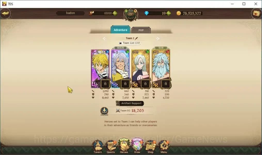 The Seven Deadly Sins: Grand Cross Accounts Asia|235K CC|19 Dm|1LR+4 UR|Elizabeth,Nemesis Meli image 6
