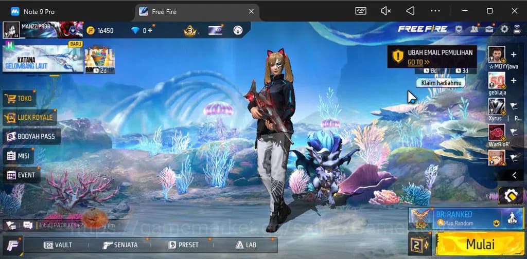 Free Fire Accounts Indonesia|Ak47 Blue Flame Draco Lv 5,SCAR Megalodo image 1
