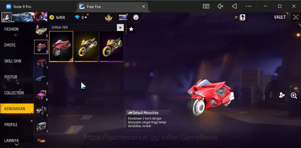 Free Fire Accounts Indonesia|Ak47 Blue Flame Draco Lv 5,SCAR Megalodo image 2