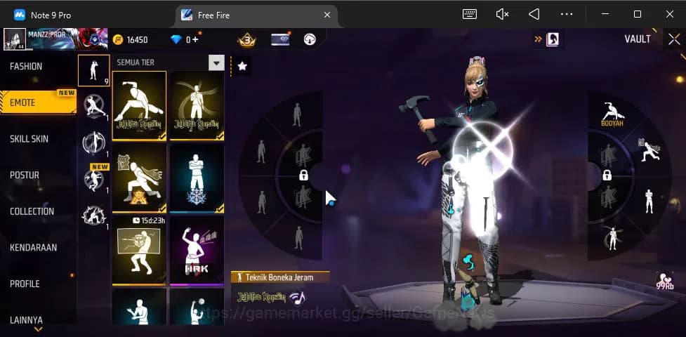 Free Fire Accounts Indonesia|Ak47 Blue Flame Draco Lv 5,SCAR Megalodo image 6