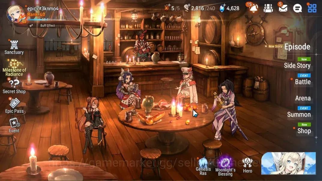 Epic Seven Accounts GLOBAL Unverif|NewEra|6 ML(Salome,EIlynav,HArsetti image 1