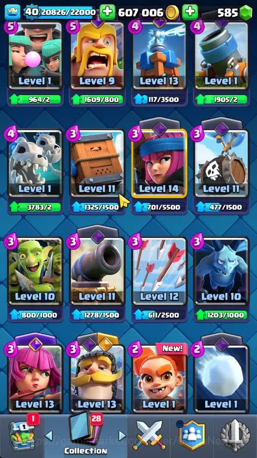 Clash Royale Accounts Lv 40|Trophy 7818|KTL 13|Limited Skin|Card 121|4 H image 11