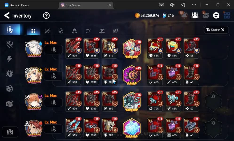 Epic Seven Accounts GLOBAL UNVERIF|9 ML(NM Luna,ConQ Lilias,SE Celine, image 11