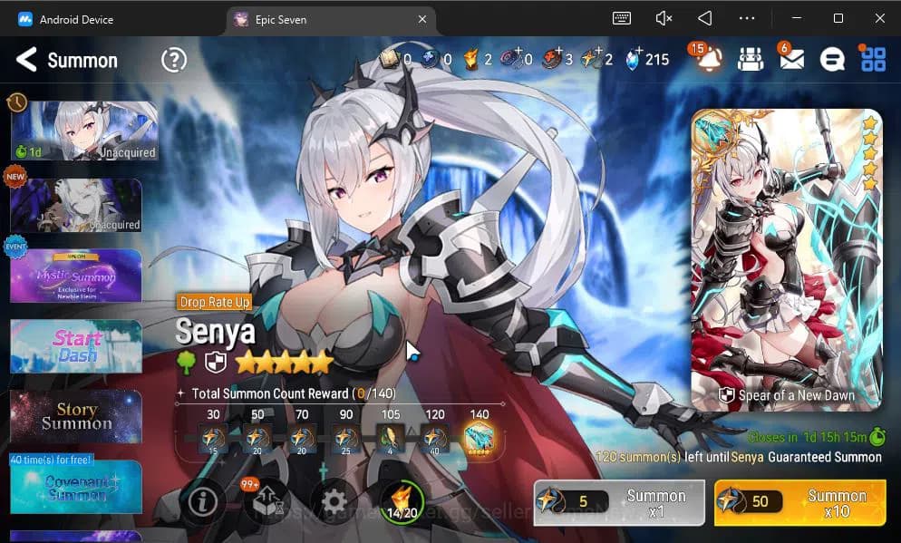 Epic Seven Accounts GLOBAL UNVERIF|9 ML(NM Luna,ConQ Lilias,SE Celine, image 15