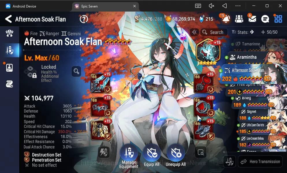 Epic Seven Accounts GLOBAL UNVERIF|9 ML(NM Luna,ConQ Lilias,SE Celine, image 5