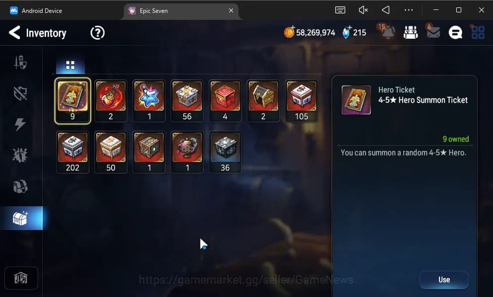 Epic Seven Accounts GLOBAL UNVERIF|9 ML(NM Luna,ConQ Lilias,SE Celine, image 6