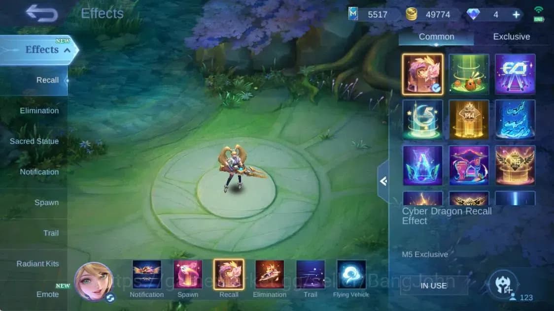 Mobile Legends: Bang Bang Accounts Global|Hero 123 Skin 287|Exalted|Legend Franco|Pri image 6