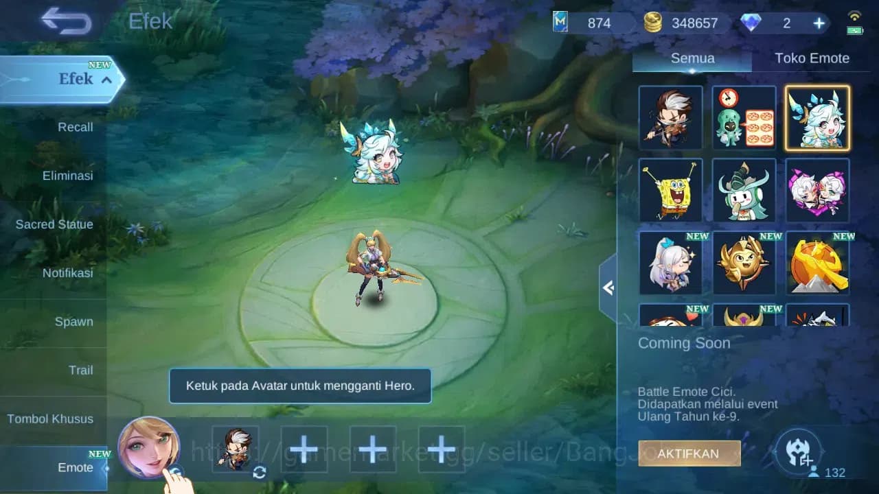 Mobile Legends: Bang Bang Accounts GLOBAL Hero 132 Skin 224 | Lunar Sun | Epic Roger image 13