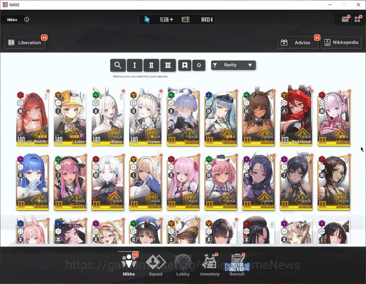 Goddess of Victory: Nikke Accounts SEA|37 SSR|SyncLV133|Gem 11k|Rapi: Red Hood,Crown, image 4