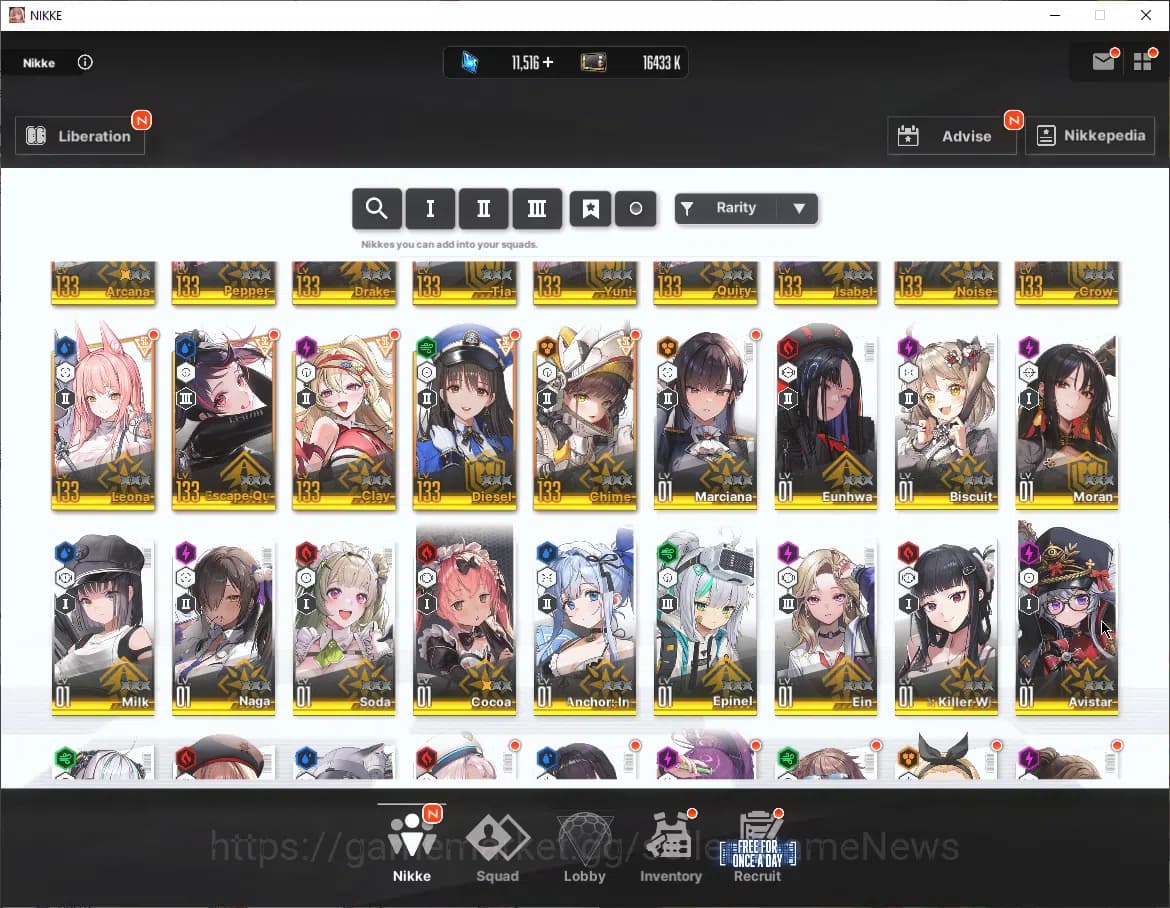 Goddess of Victory: Nikke Accounts SEA|37 SSR|SyncLV133|Gem 11k|Rapi: Red Hood,Crown, image 5