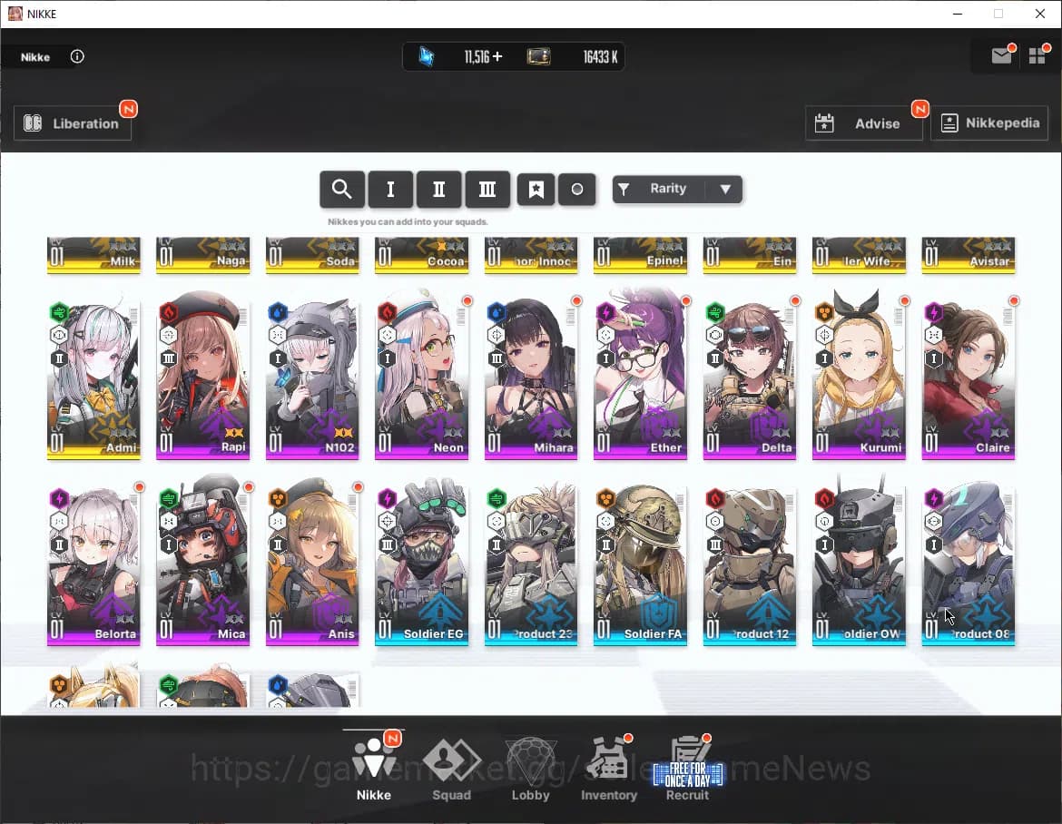 Goddess of Victory: Nikke Accounts SEA|37 SSR|SyncLV133|Gem 11k|Rapi: Red Hood,Crown, image 6