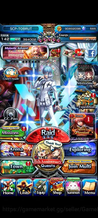 Grand Summoners Accounts Global|Rank 142|34 Ascend|RoyTW,InumutaTW,BetaTW,E image 1
