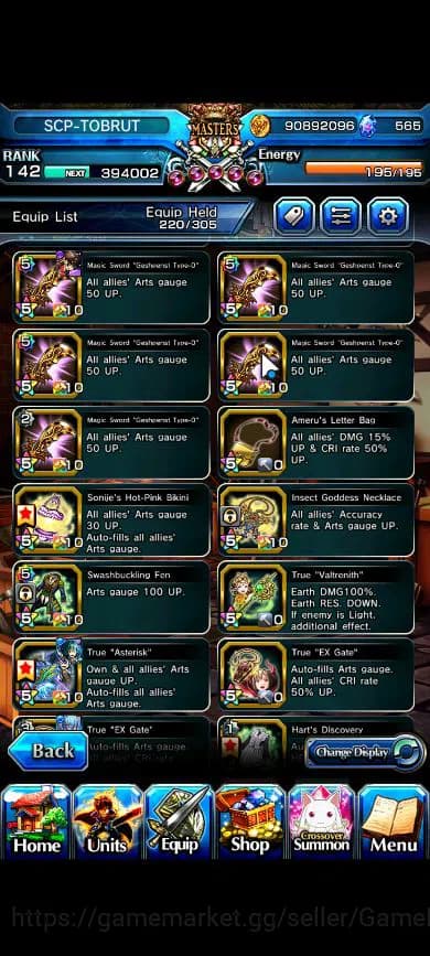 Grand Summoners Accounts Global|Rank 142|34 Ascend|RoyTW,InumutaTW,BetaTW,E image 15
