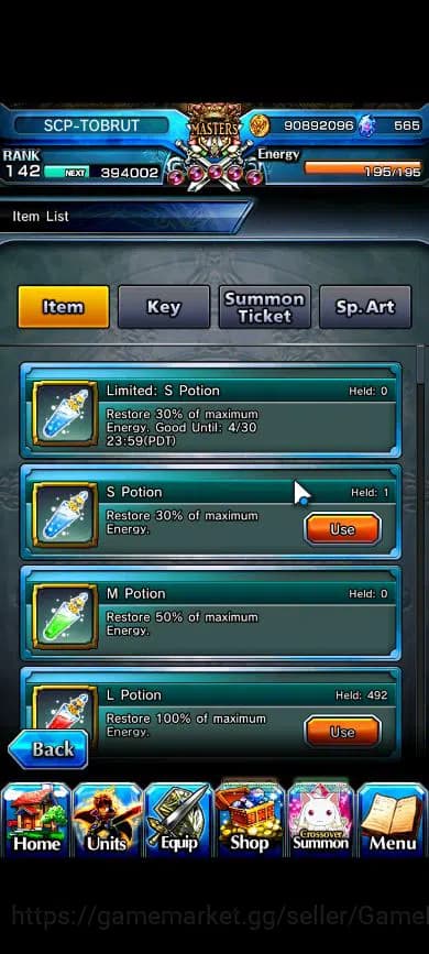 Grand Summoners Accounts Global|Rank 142|34 Ascend|RoyTW,InumutaTW,BetaTW,E image 2