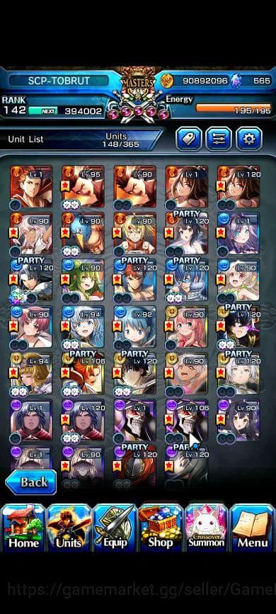 Grand Summoners Accounts Global|Rank 142|34 Ascend|RoyTW,InumutaTW,BetaTW,E image 4