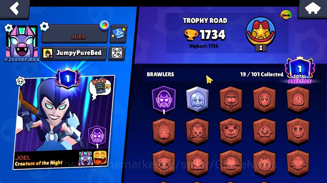 Brawl Stars Accounts 1734 Thropy|19 Brawlers 2 Max Level|Well Build Mor image 2