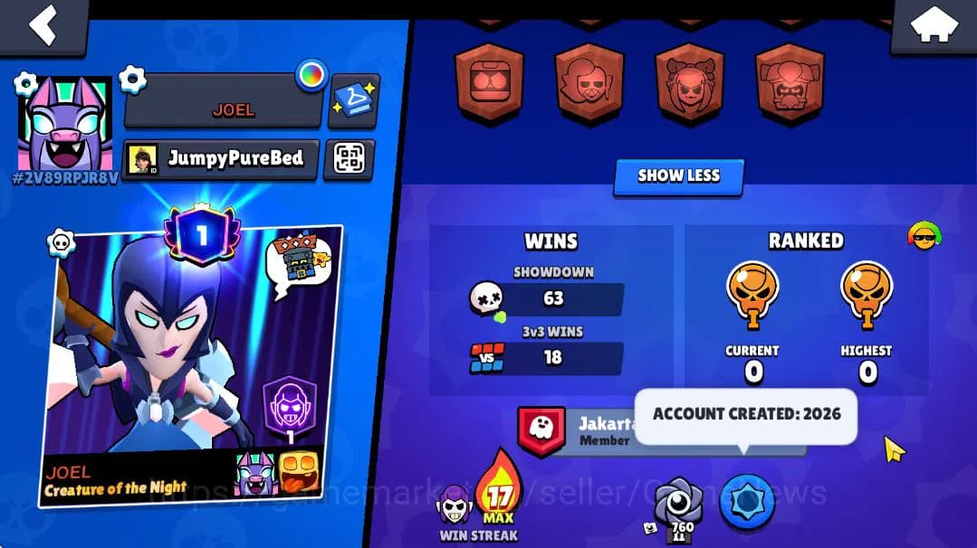 Brawl Stars Accounts 1734 Thropy|19 Brawlers 2 Max Level|Well Build Mor image 3