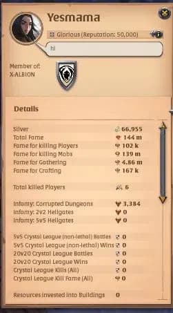 Albion Online Accounts ASIA|144M Total Fame|T8 Hide&3 T7 Gathering|Lv102 image 1