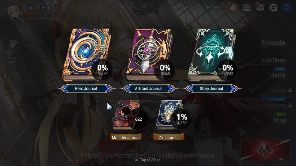 Epic Seven Accounts Global Unverif | Fresh Starter | Low Progress | 1 image 3