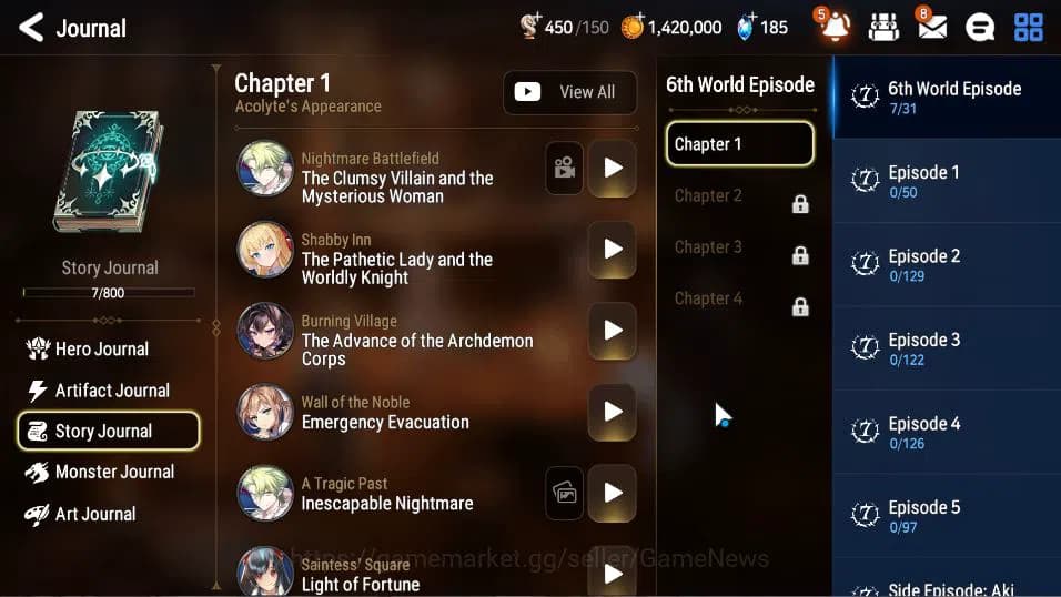 Epic Seven Accounts Global Unverif | Fresh Starter | Low Progress | 1 image 9