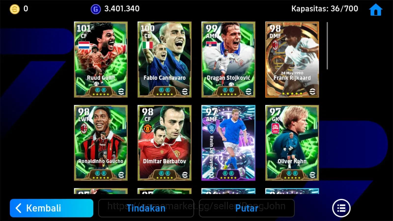 eFootball Accounts ANDROID|PW 3201|gullit epic,stojkovi epic,berbatov image 5
