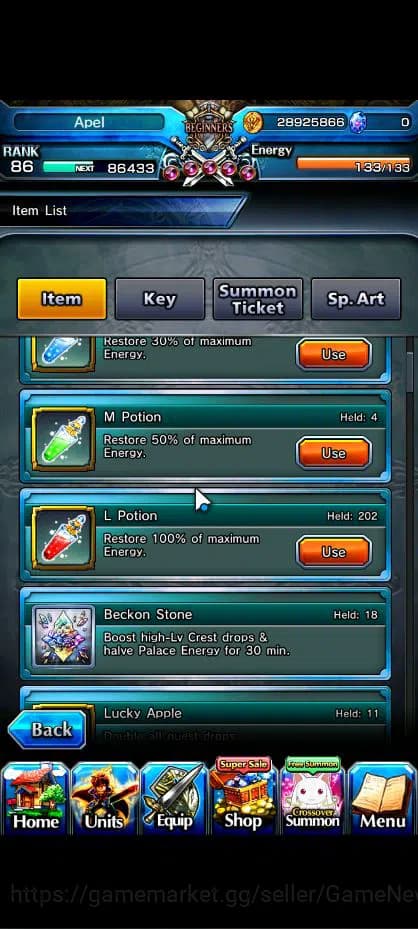 Grand Summoners Accounts Global|Rank 86|19 Ascend|EmiyaTW,LM IsliidTW,Madok image 2