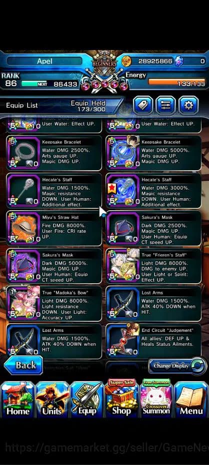 Grand Summoners Accounts Global|Rank 86|19 Ascend|EmiyaTW,LM IsliidTW,Madok image 12